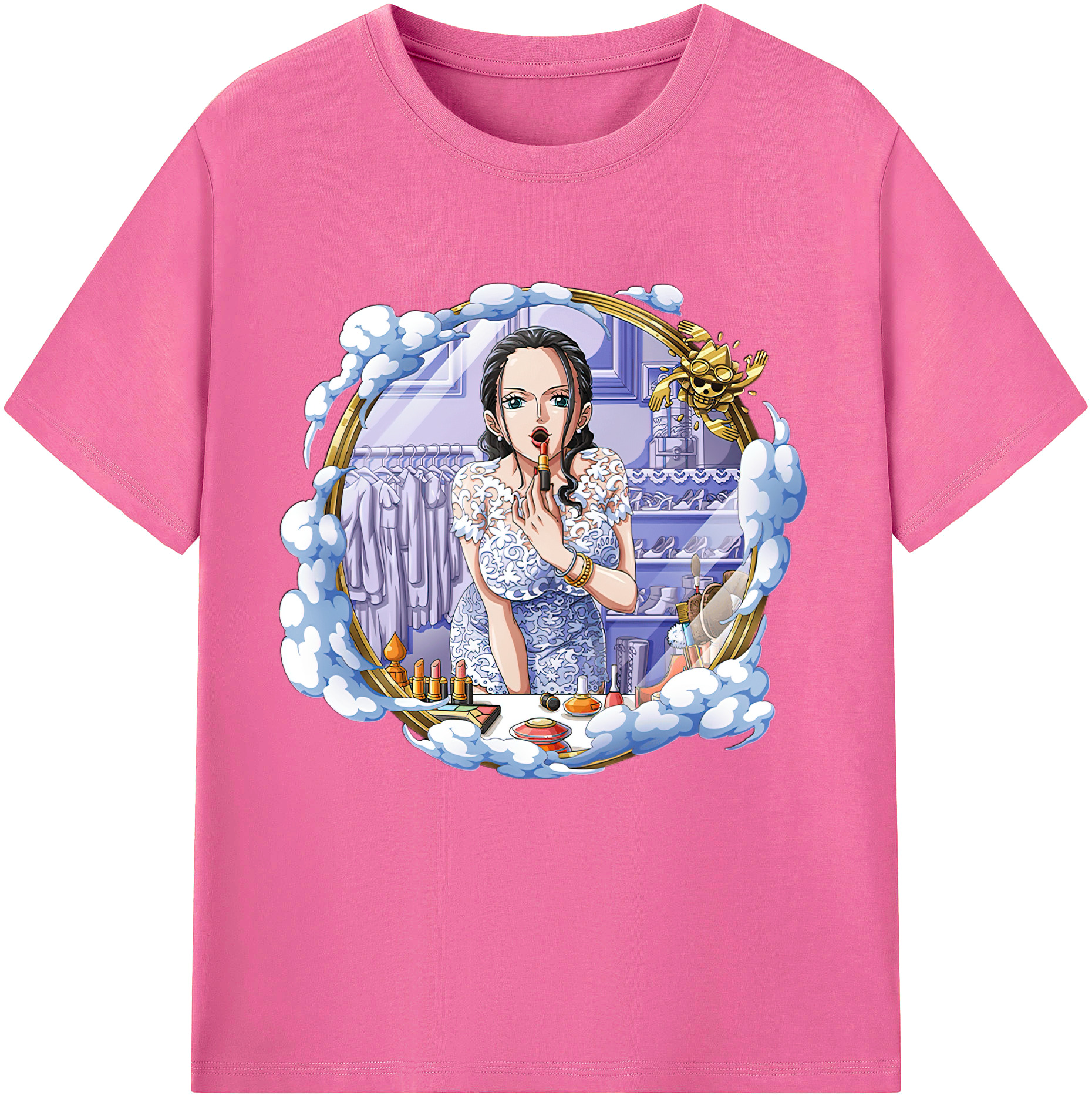 ワンピース ニコ・ロビン ONE PIECE Nico Robin レディースカジュアルプリントTシャツ（綿100％）